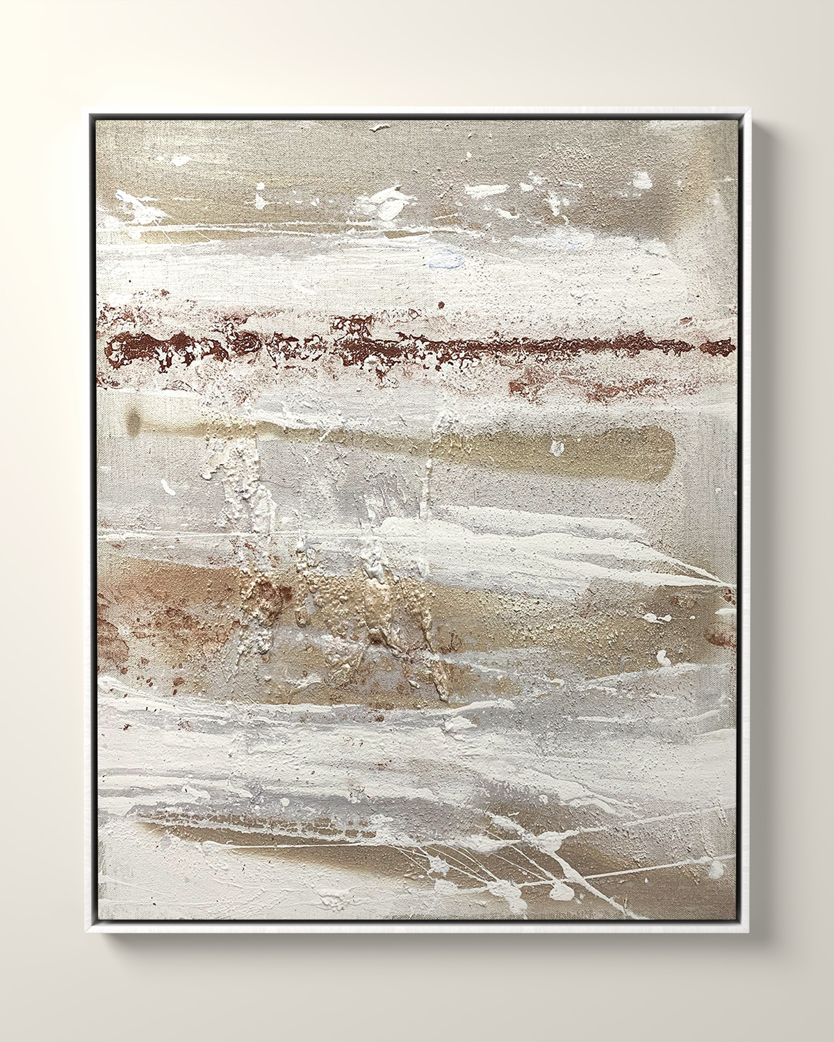 Terrona Canvas Artwork in a White float frame | KUNAL TREHAN Casa Maison Home