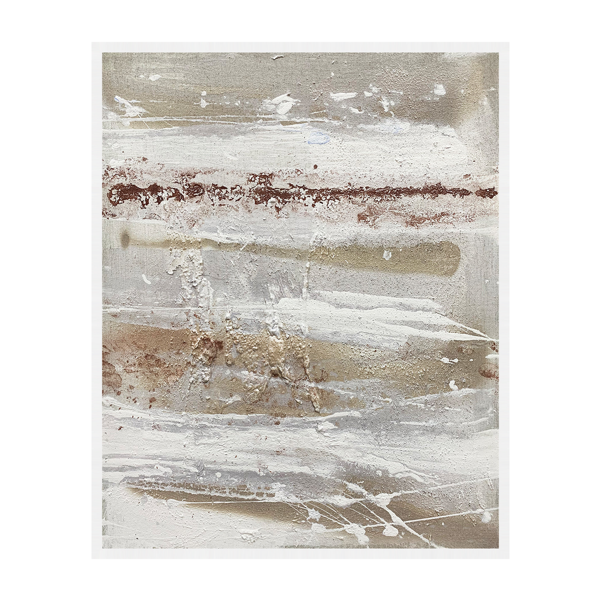 Terrona Canvas Artwork - White