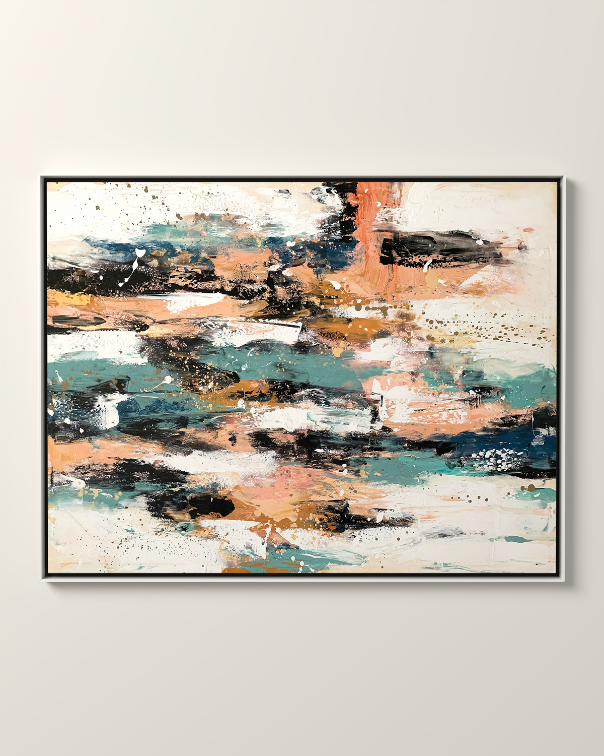 Toranza Canvas Artwork in a White frame | KUNAL TREHAN Casa Maison Home