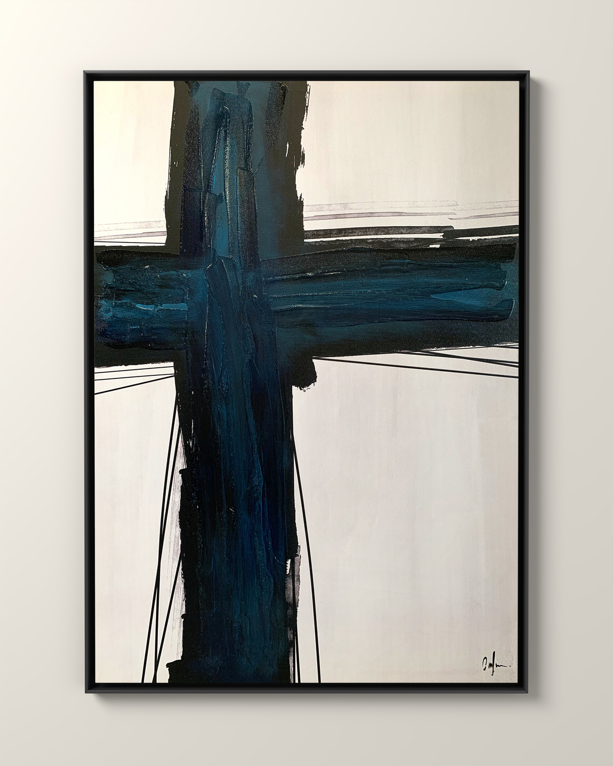 Traverse 1 Canvas Artwork in a Black frame | KUNAL TREHAN Casa Maison Home