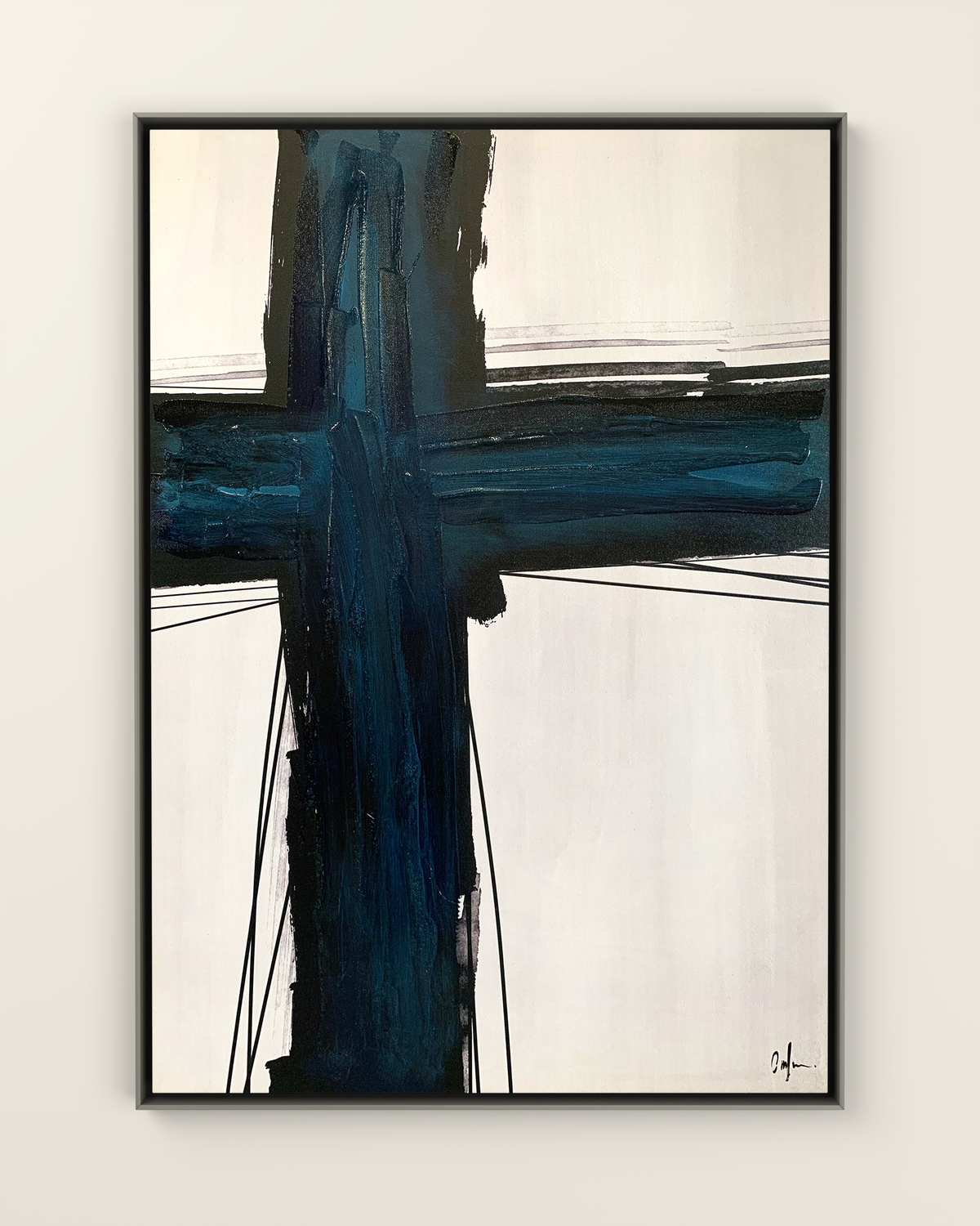 Traverse 1 Canvas Artwork in a Silver frame | KUNAL TREHAN Casa Maison Home