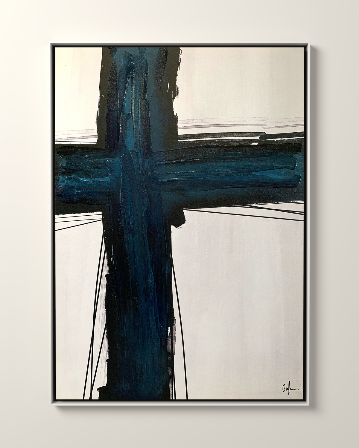 Traverse 1 Canvas Artwork in a White frame | KUNAL TREHAN Casa Maison Home