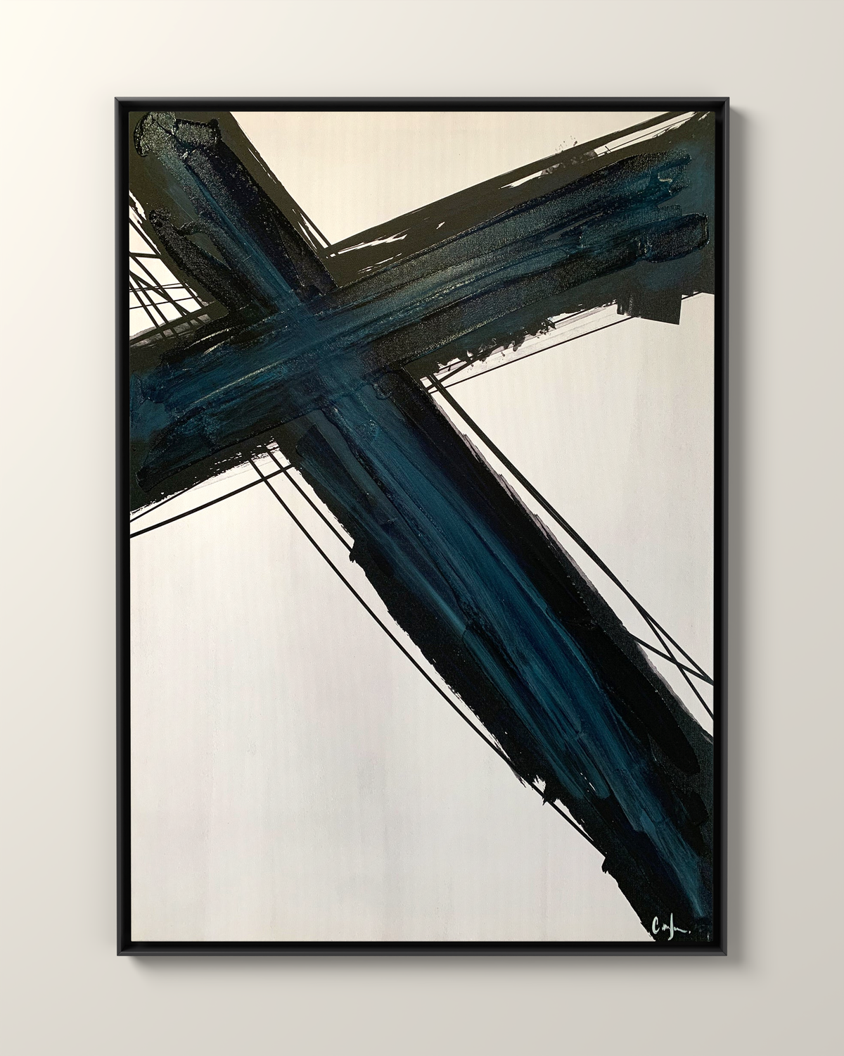 Traverse 2 Canvas Artwork in a Black frame | KUNAL TREHAN Casa Maison Home
