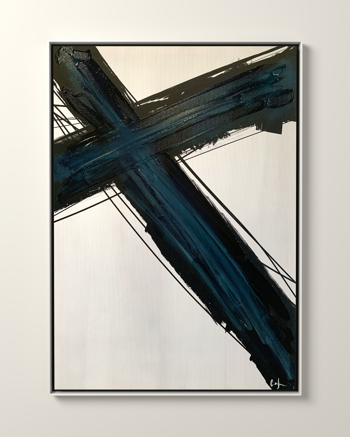 Traverse 2 Canvas Artwork in a White frame | KUNAL TREHAN Casa Maison Home