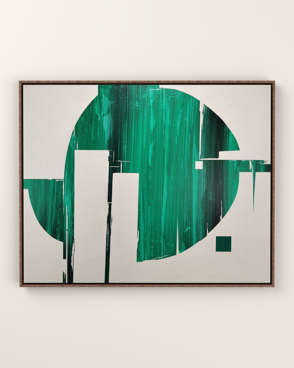 Valverde Canvas Artwork in a Walnut float frame | KUNAL TREHAN Casa Maison Home