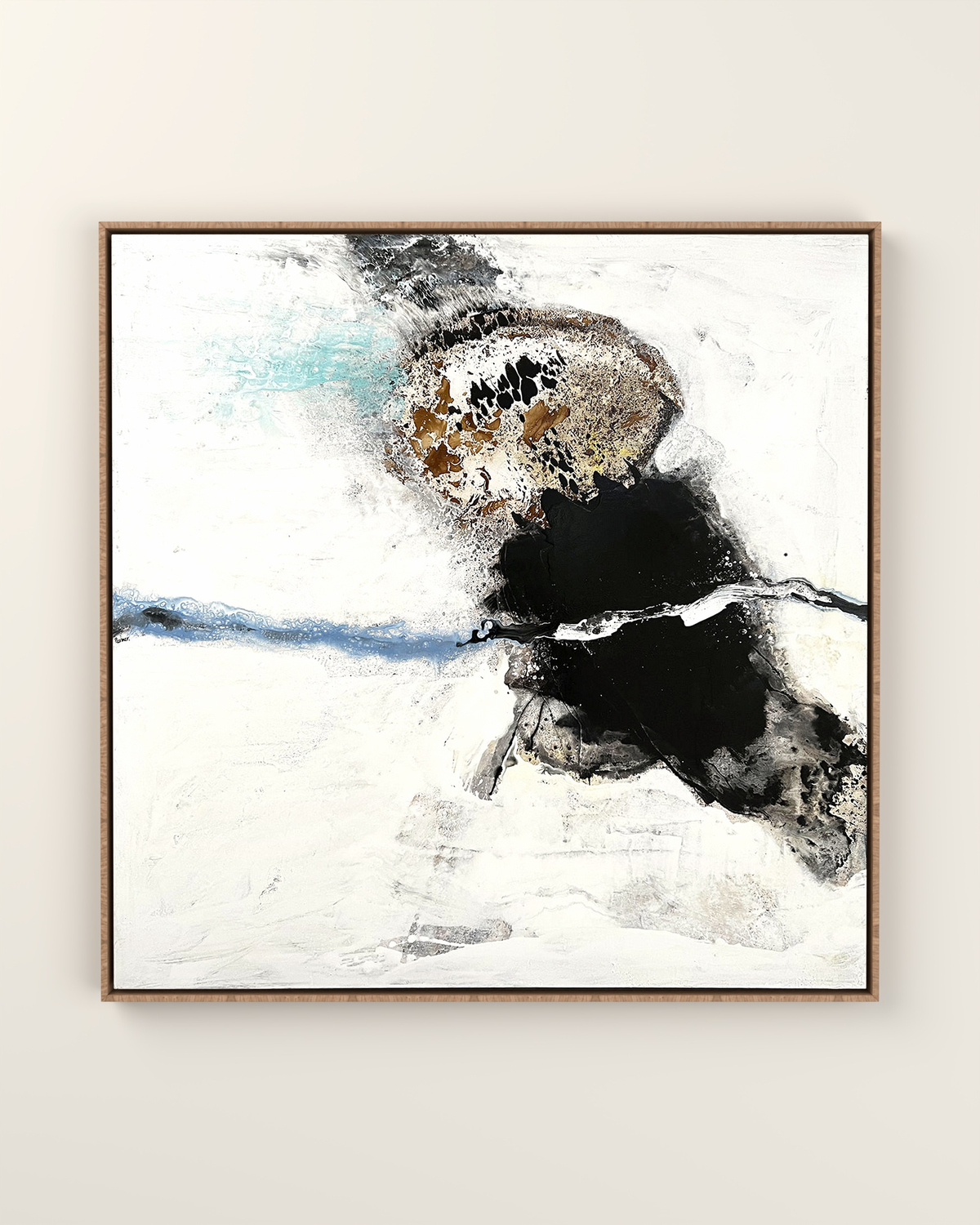 Varnen Canvas Artwork in an Oak float frame | KUNAL TREHAN Casa Maison Home