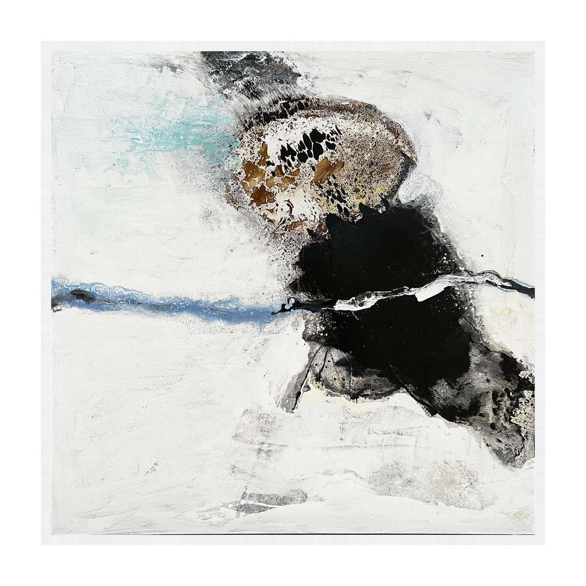 Varnen canvas artwork — White