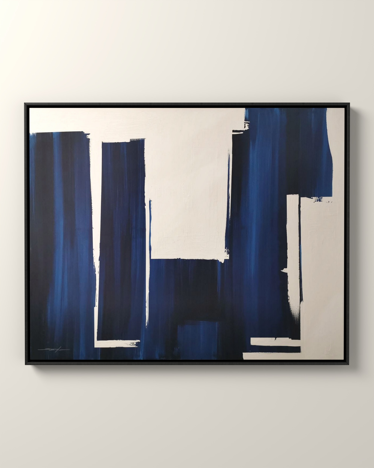 Velonne Canvas Artwork in a Black float frame | KUNAL TREHAN Casa Maison Home