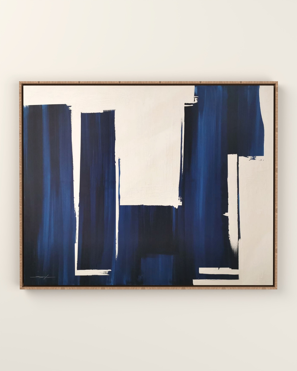 Velonne Canvas Artwork in an Oak float frame | KUNAL TREHAN Casa Maison Home
