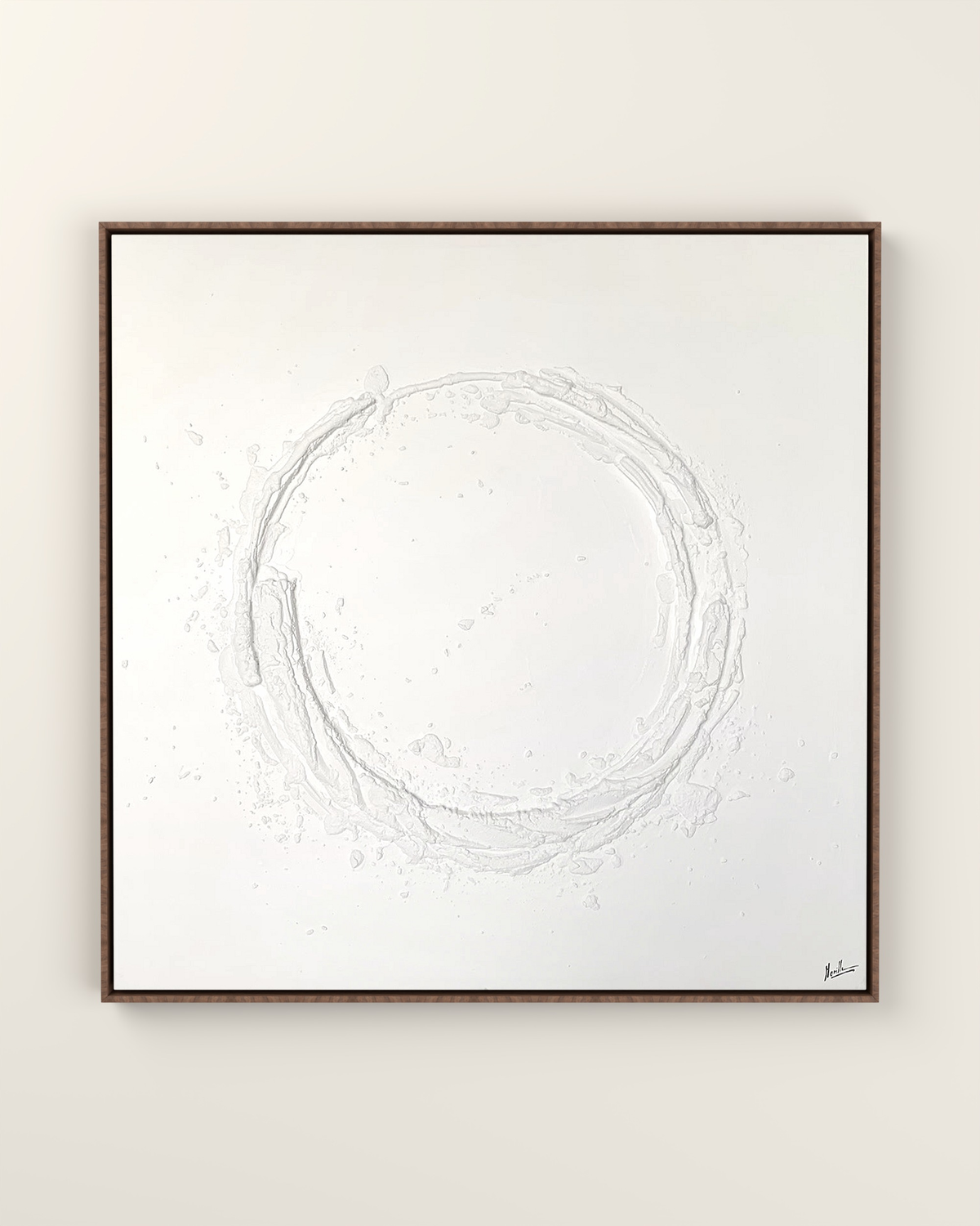 Vesari Canvas Artwork in a Walnut float frame | KUNAL TREHAN Casa Maison Home