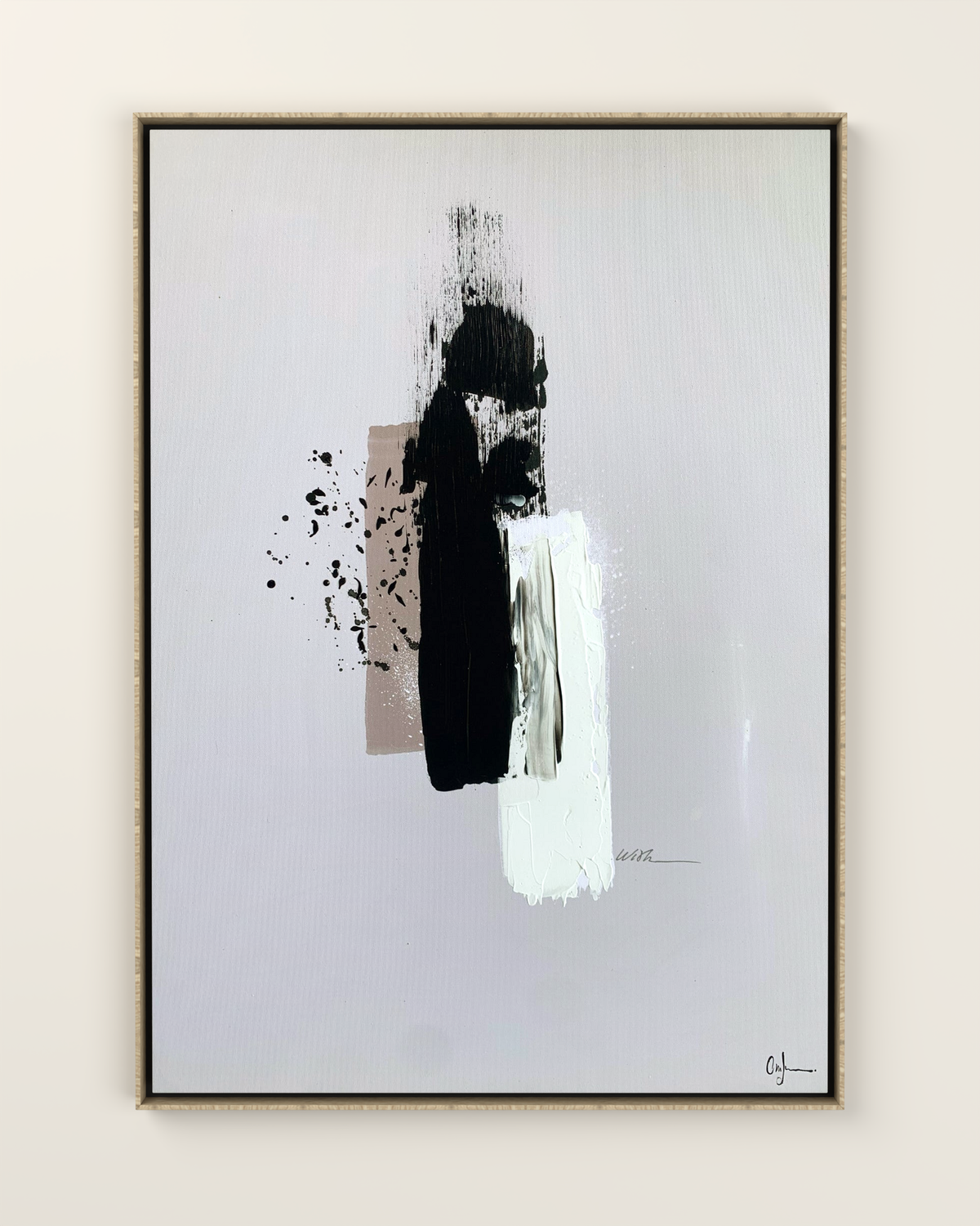 Vesso 1 Canvas Artwork in an Oak frame | KUNAL TREHAN Casa Maison Home