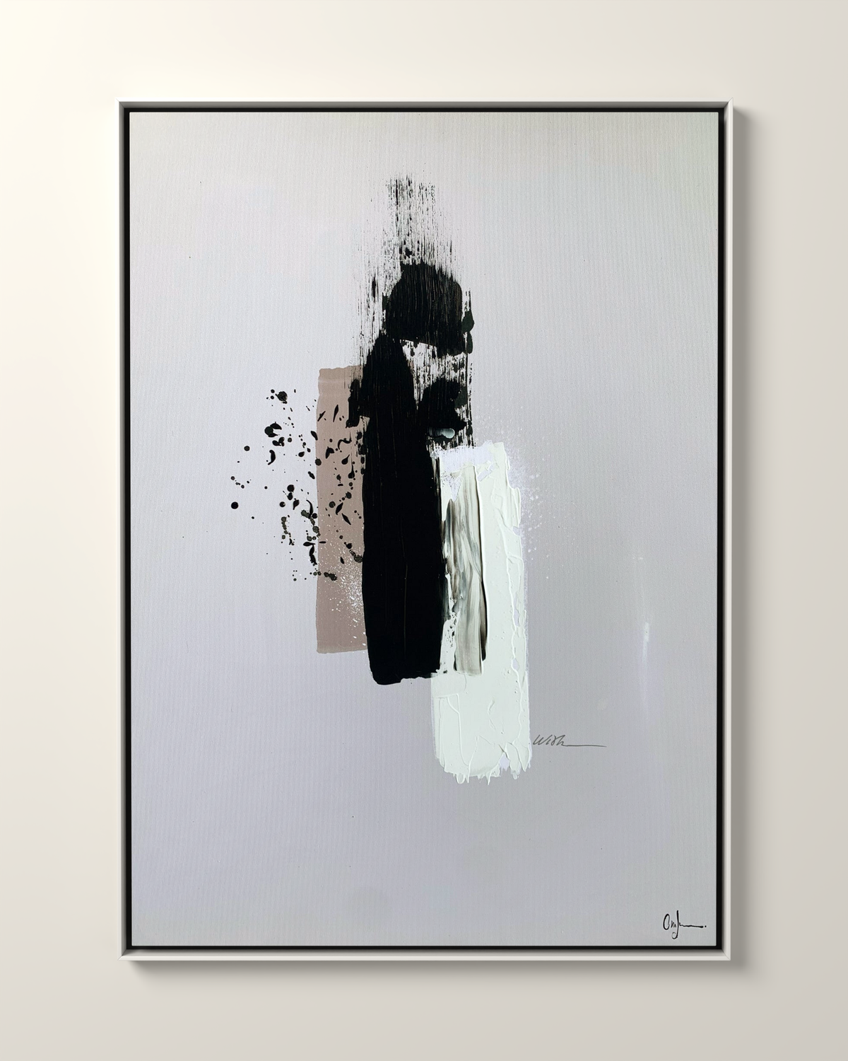 Vesso 1 Canvas Artwork in a White frame | KUNAL TREHAN Casa Maison Home
