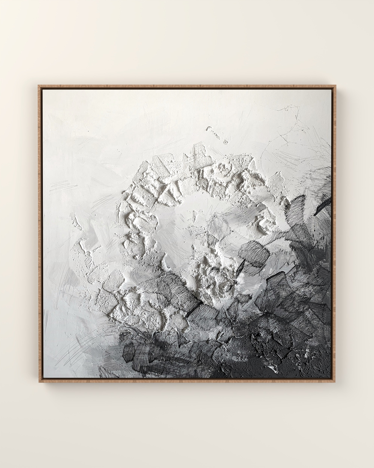 Vestige Canvas Artwork in an Oak float frame | KUNAL TREHAN Casa Maison Home