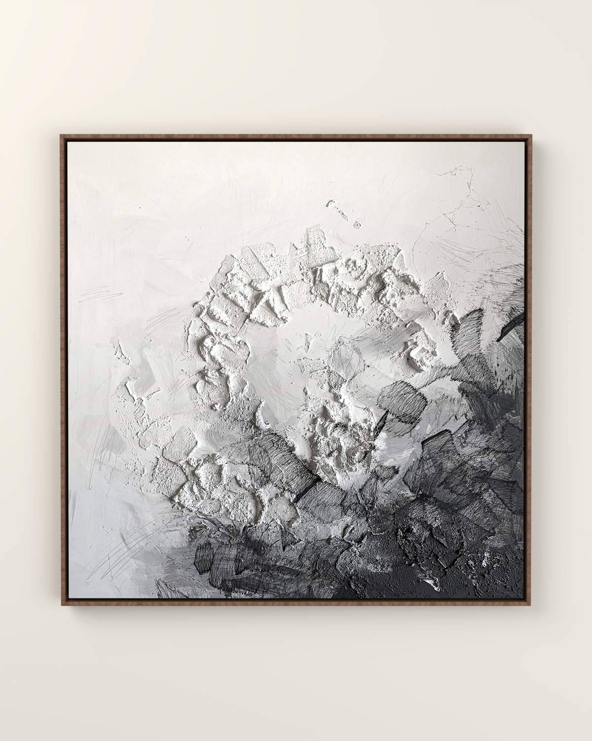 Vestige Canvas Artwork in a Walnut float frame | KUNAL TREHAN Casa Maison Home