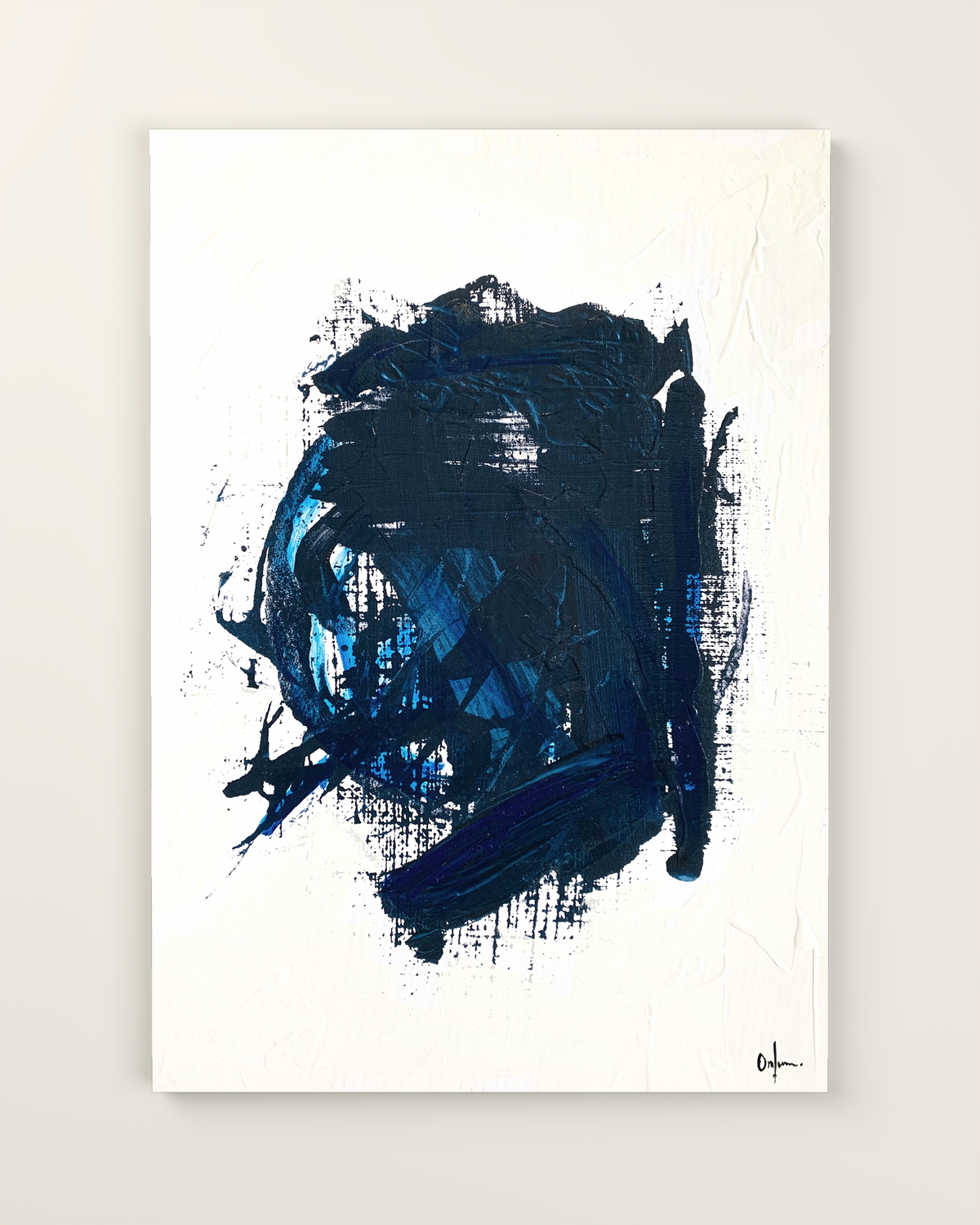 Vetra 1 Ink-blue Canvas Artwork without frame | KUNAL TREHAN Casa Maison Home