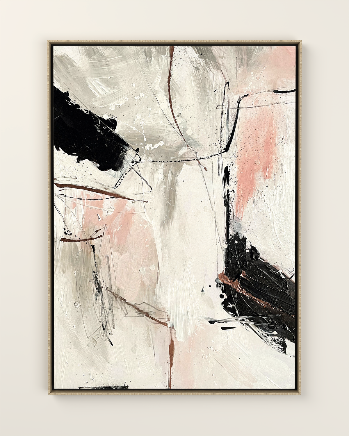 Vetra Canvas Artwork in an Oak frame | KUNAL TREHAN Casa Maison Home