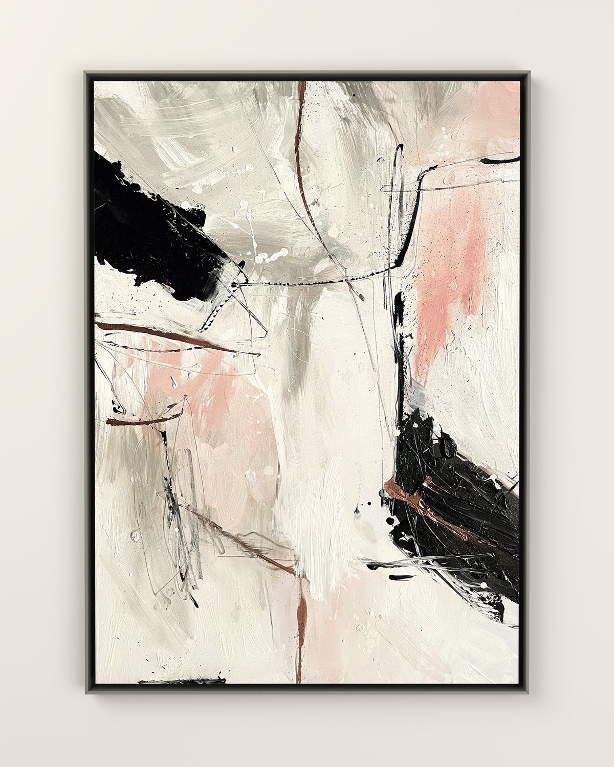 Vetra Canvas Artwork in a Silver frame | KUNAL TREHAN Casa Maison Home