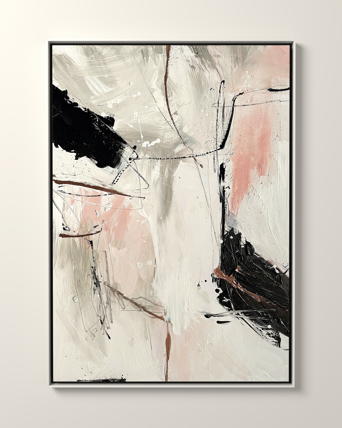 Vetra Canvas Artwork in a White frame | KUNAL TREHAN Casa Maison Home