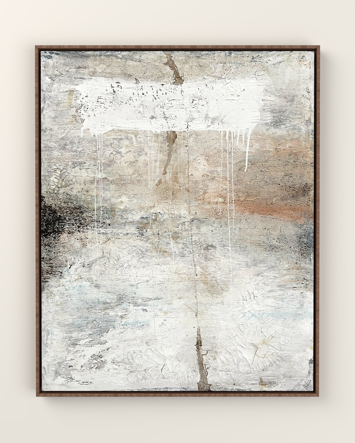 Vetrina Canvas Artwork in a Walnut float frame | KUNAL TREHAN Casa Maison Home