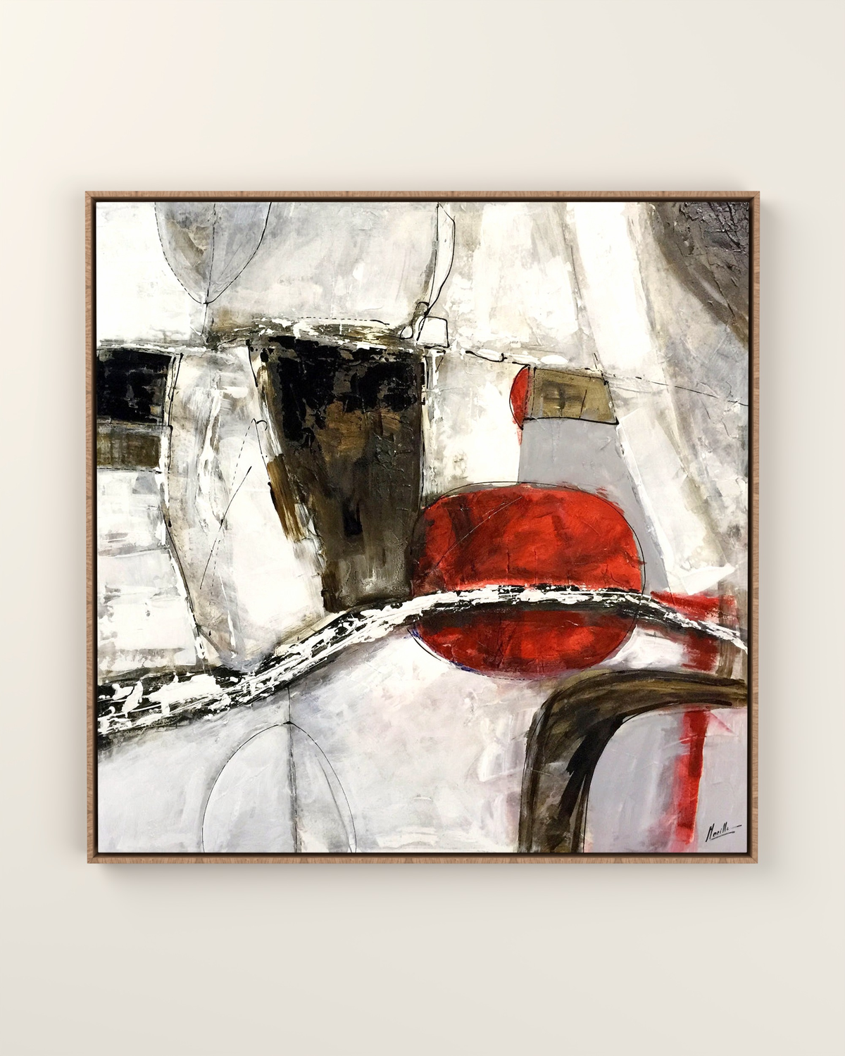 Via Ferro Canvas Artwork in an Oak float frame | KUNAL TREHAN Casa Maison Home