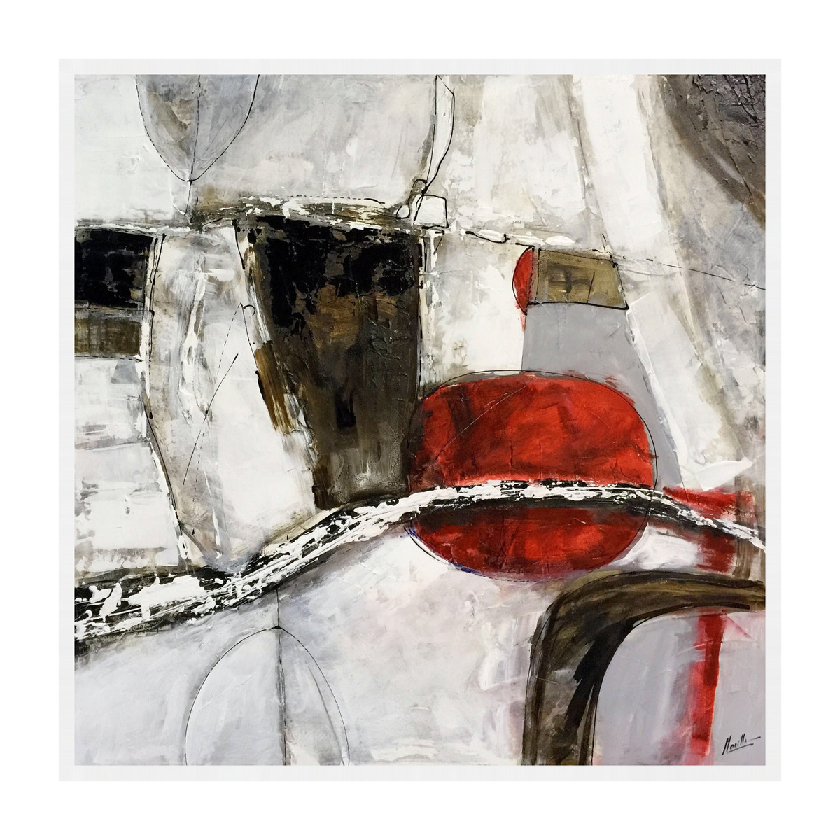 Via Ferro Canvas Artwork - White