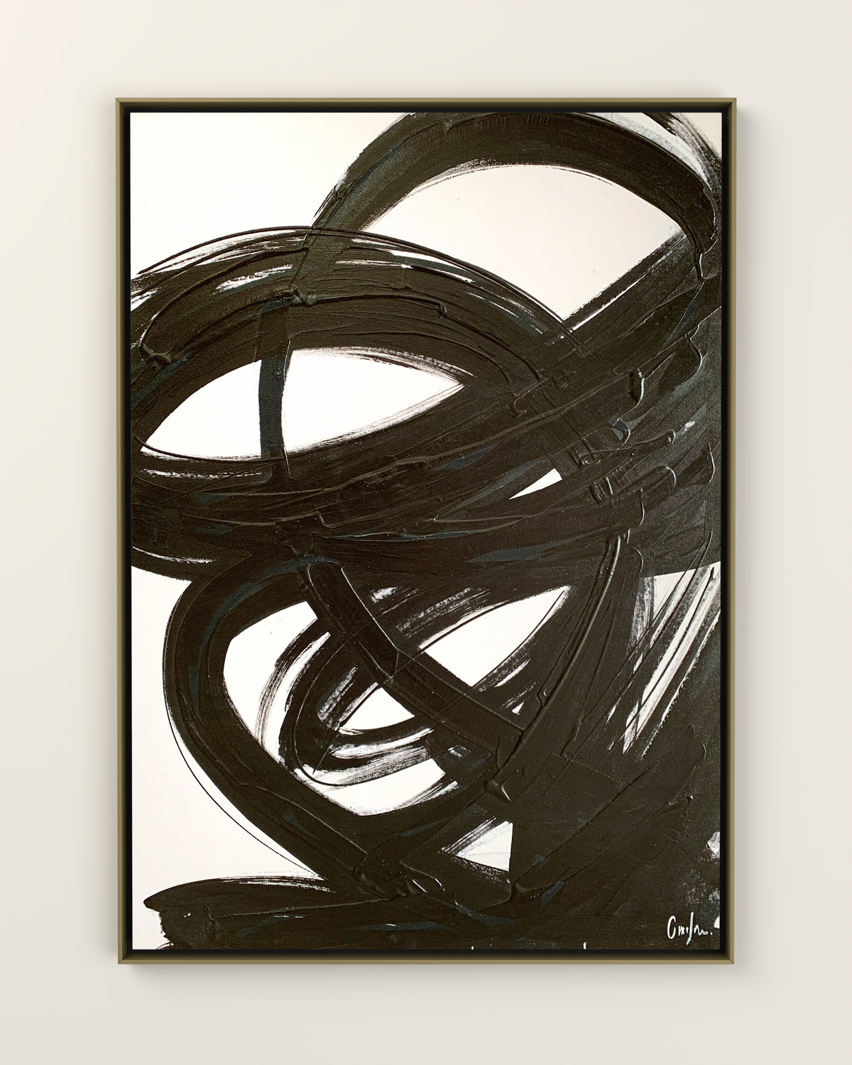Virella Canvas Artwork in a Golden frame | KUNAL TREHAN Casa Maison Home