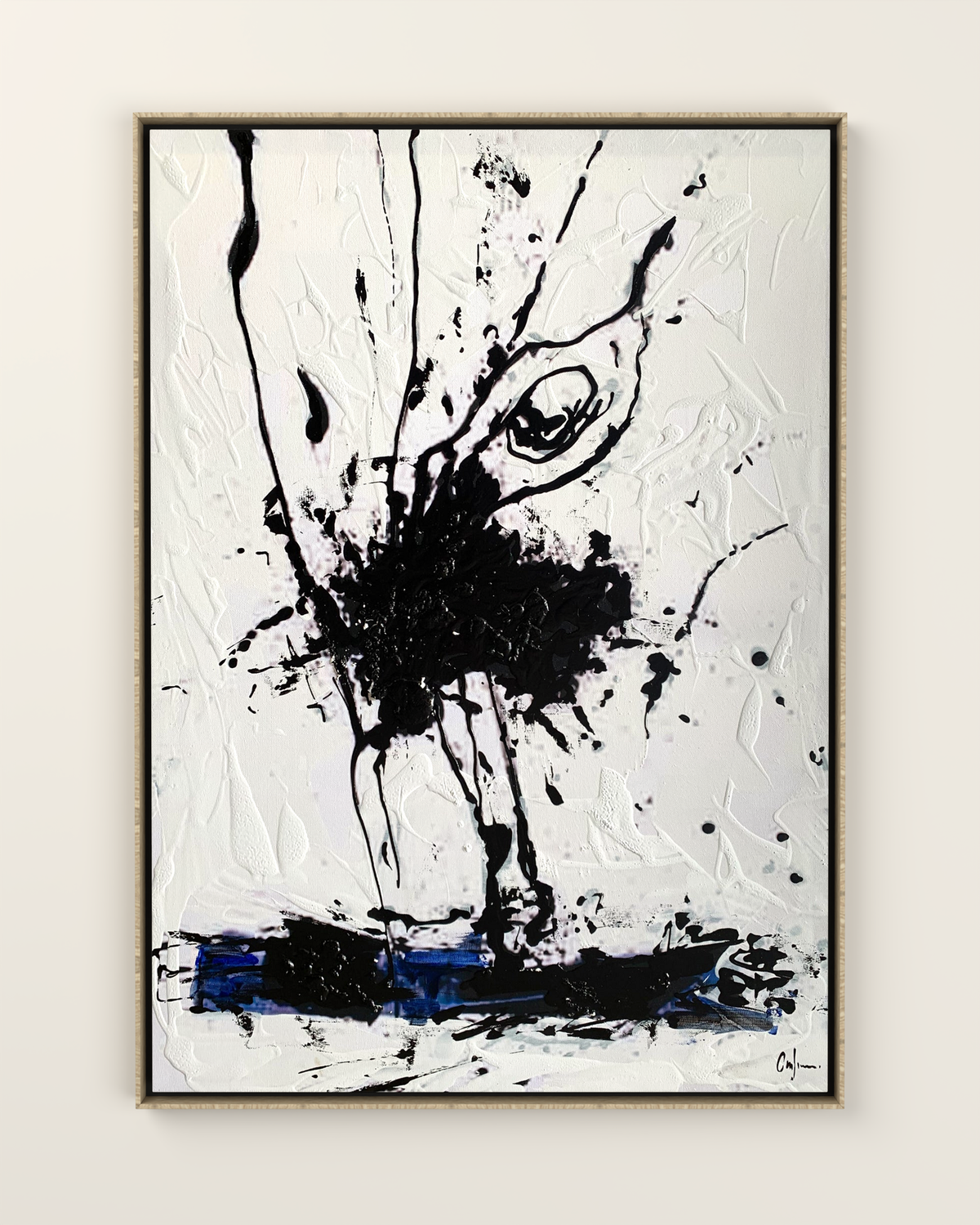 Vortice 1 Canvas Artwork in an Oak frame | KUNAL TREHAN Casa Maison Home