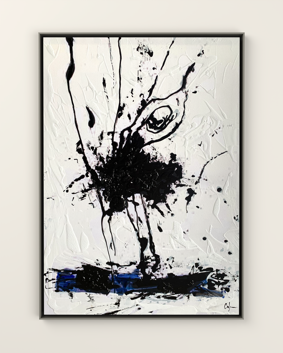 Vortice 1 Canvas Artwork in a Silver frame | KUNAL TREHAN Casa Maison Home