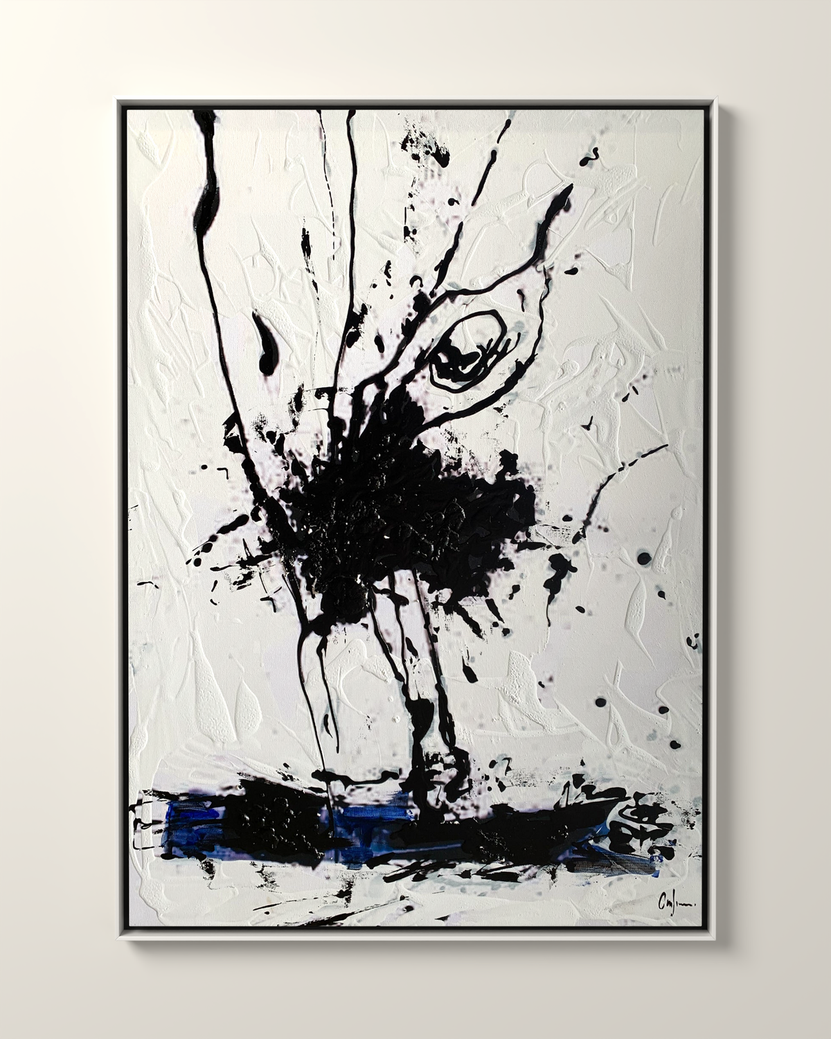 Vortice 1 Canvas Artwork in a White frame | KUNAL TREHAN Casa Maison Home