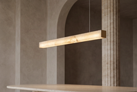 The Architrave Alabaster Linear Pendant Light