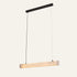 The Asta alabaster linear pendant light, L100cm in black