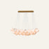 The Bouquet alabaster chandelier with 25 alabaster spheres, in brass