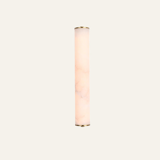 The Canna alabaster wall light, Ø6 x H40cm in brass