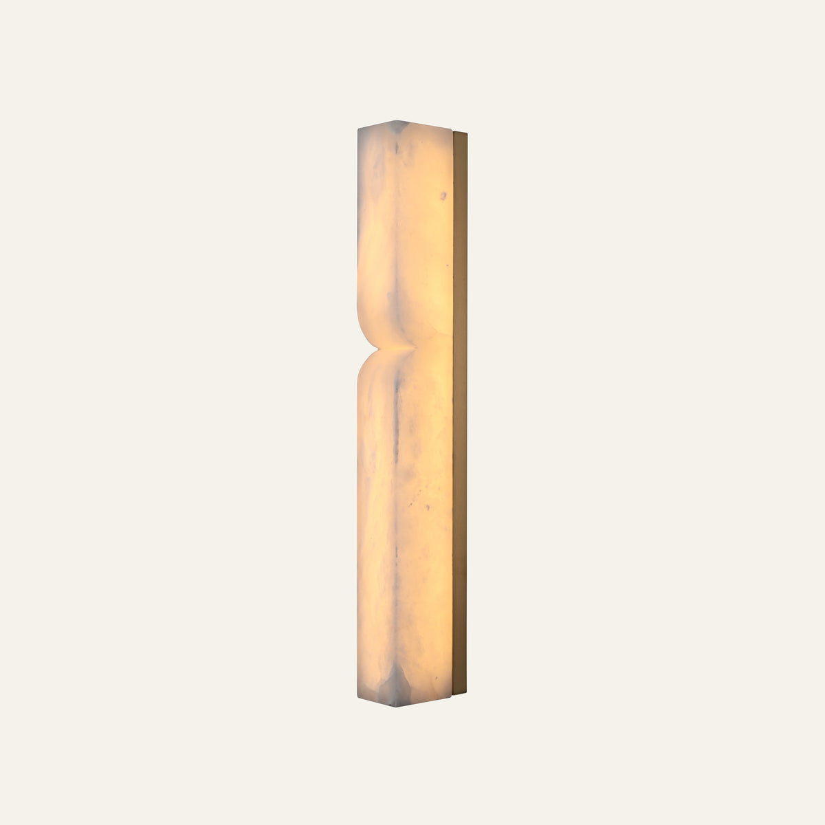 The Cinta alabaster wall light, H60cm in brass