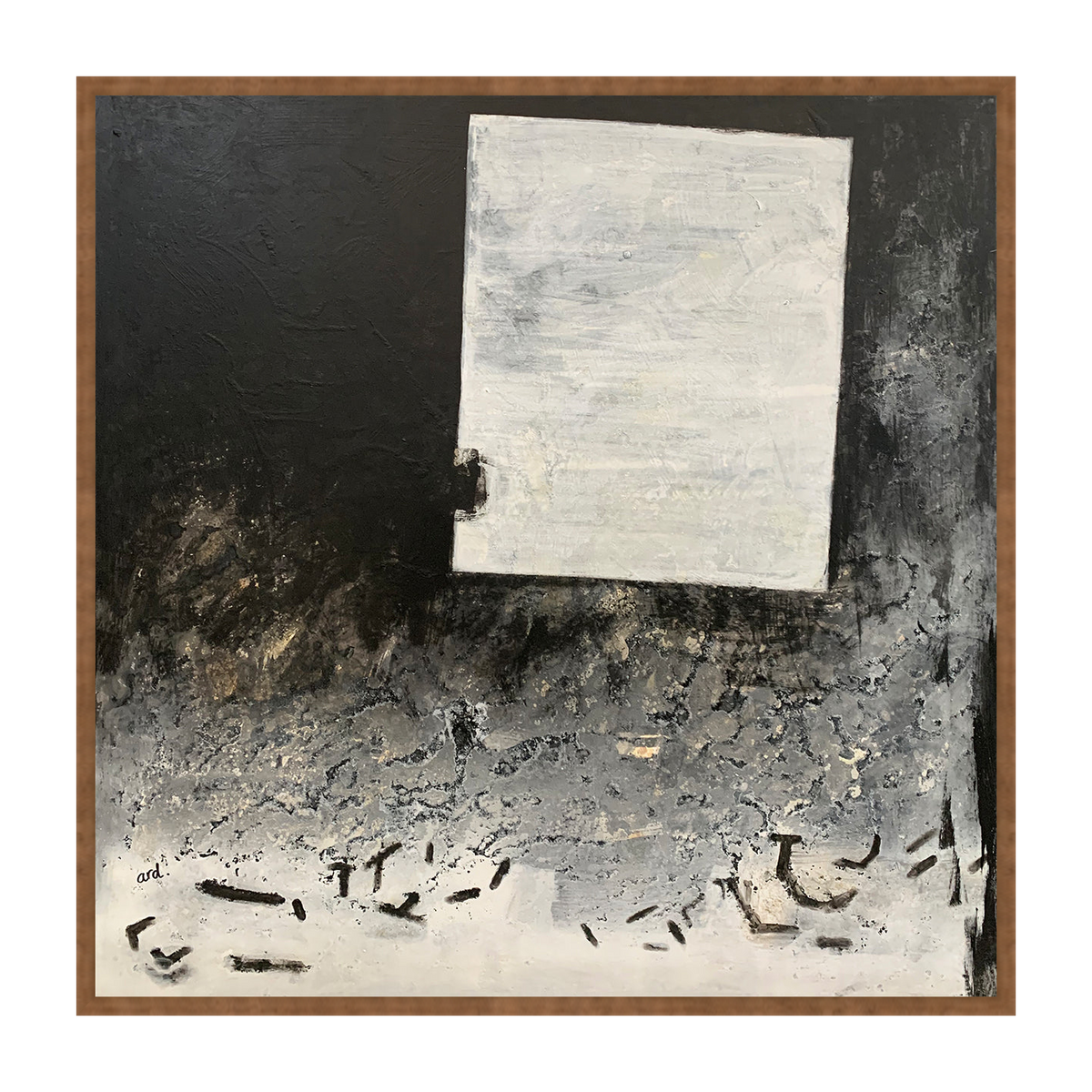 Cortile canvas artwork — Walnut