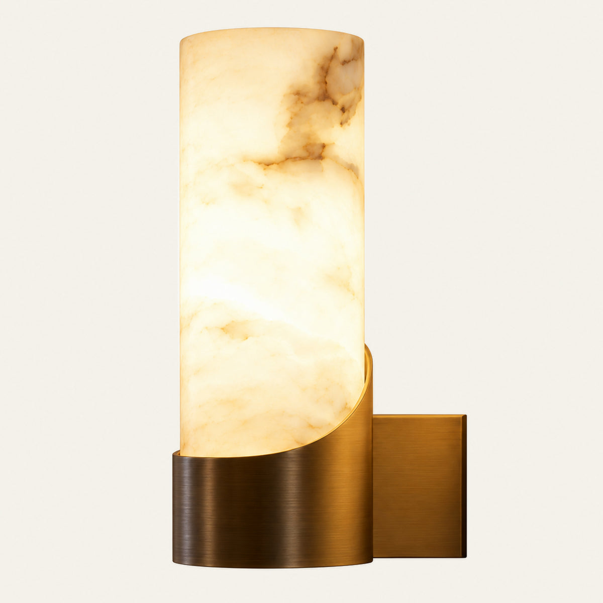 The Culla alabaster wall light in bronze