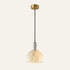 The Cupola alabaster pendant light in brass with a domed stone shade
