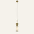 The Faro alabaster pendant light, Ø8 x H37cm in brass