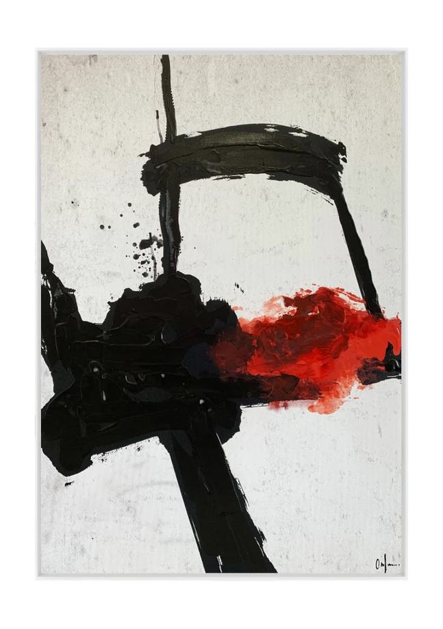 Ferrara canvas artwork — White