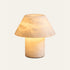 The Fungo alabaster table lamp, 16cm, lit