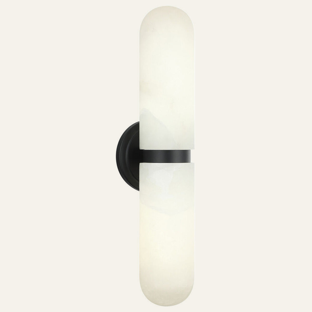 The Gemma alabaster wall light in black