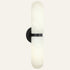 The Gemma alabaster wall light in black