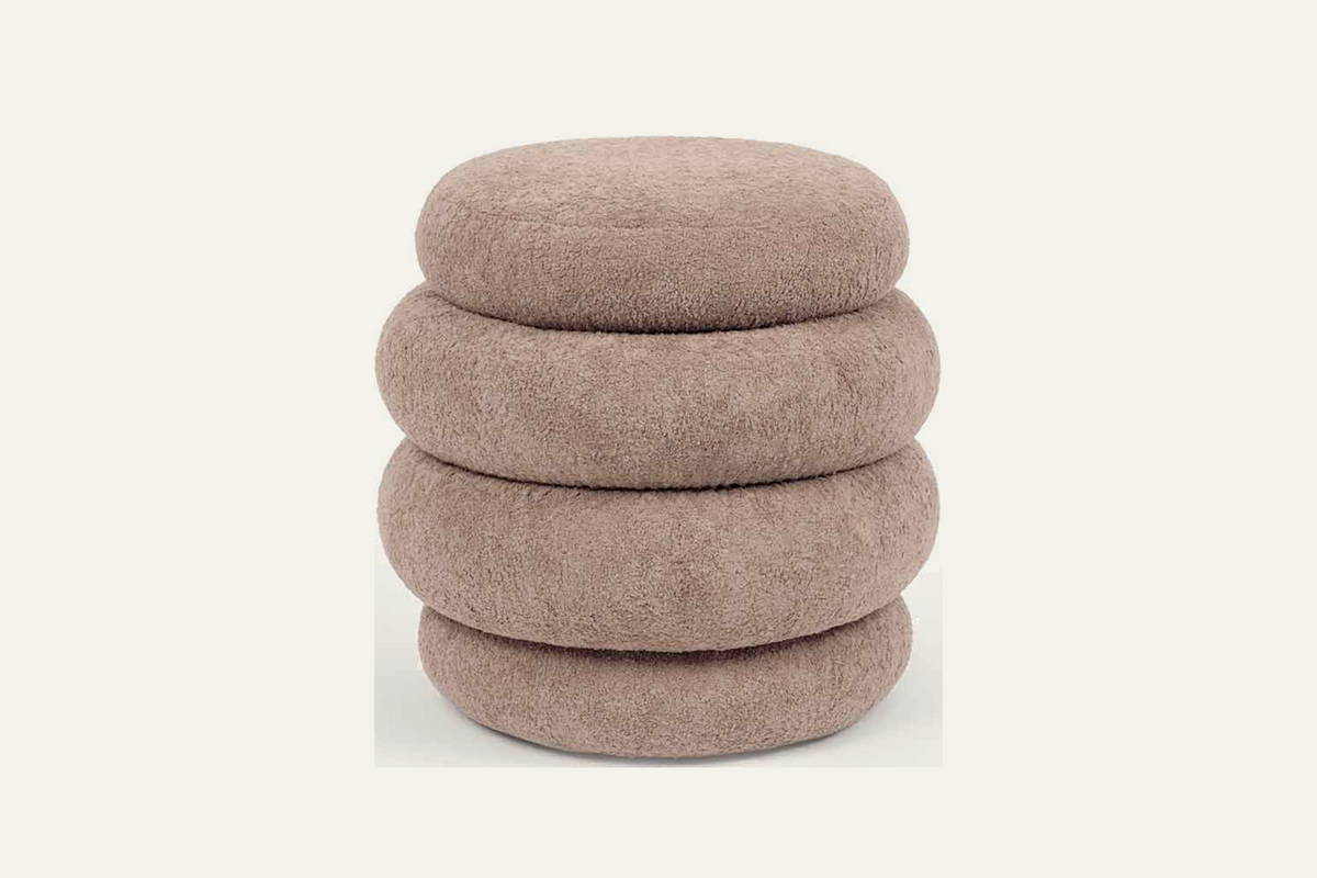 The Cisternino Pouffe in taupe