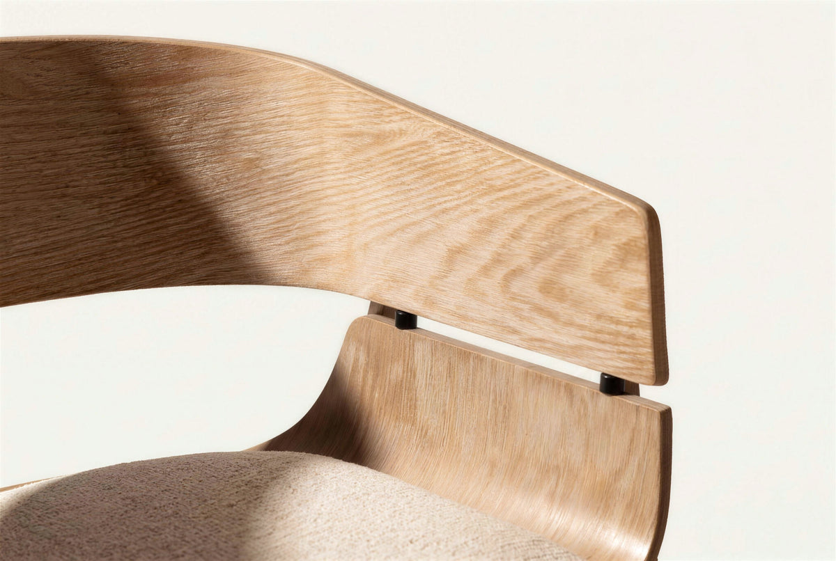 The Fano Dining Chair, close-up of the finish