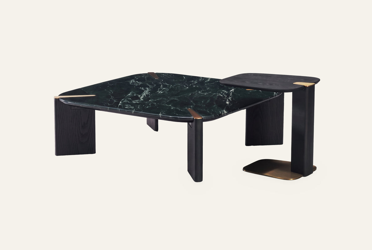 The Gaeta Marble Coffee Table Set, studio view