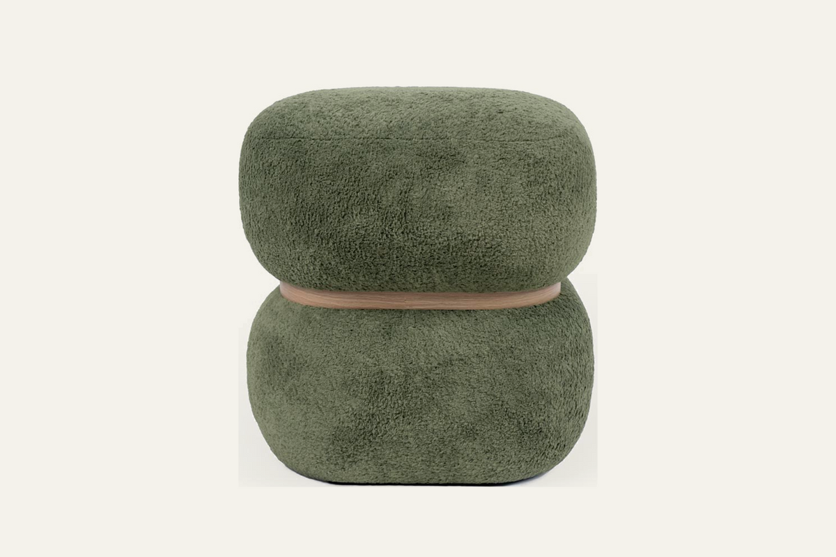 The Gallipoli Pouffe in green