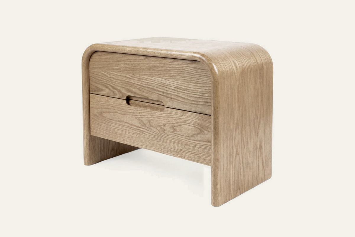 The Limone Bedside Table in oak