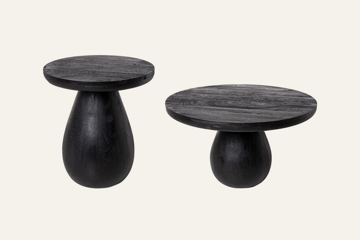 The Manarola Coffee Table Set, studio view of both tables