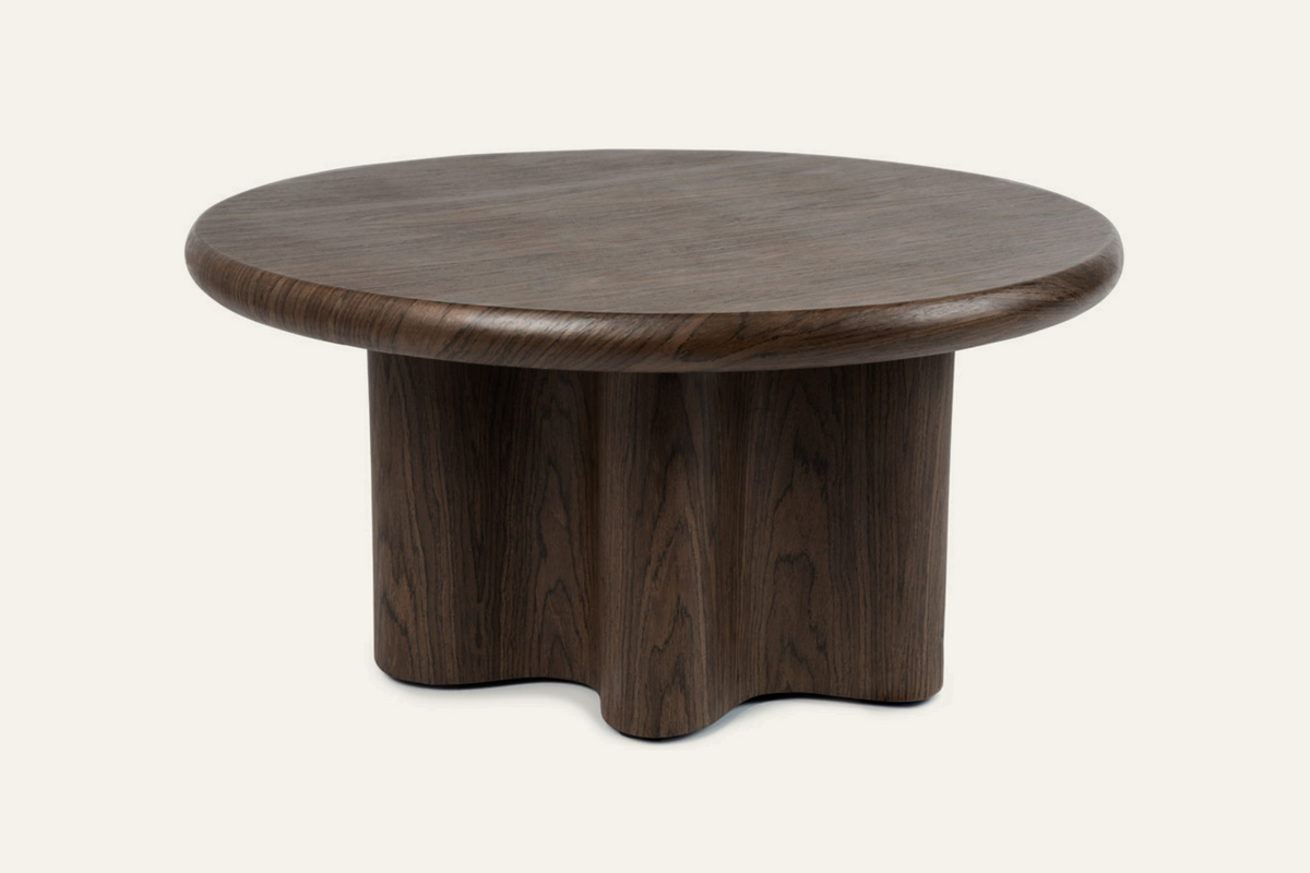 The Menaggio Round Coffee Table in walnut