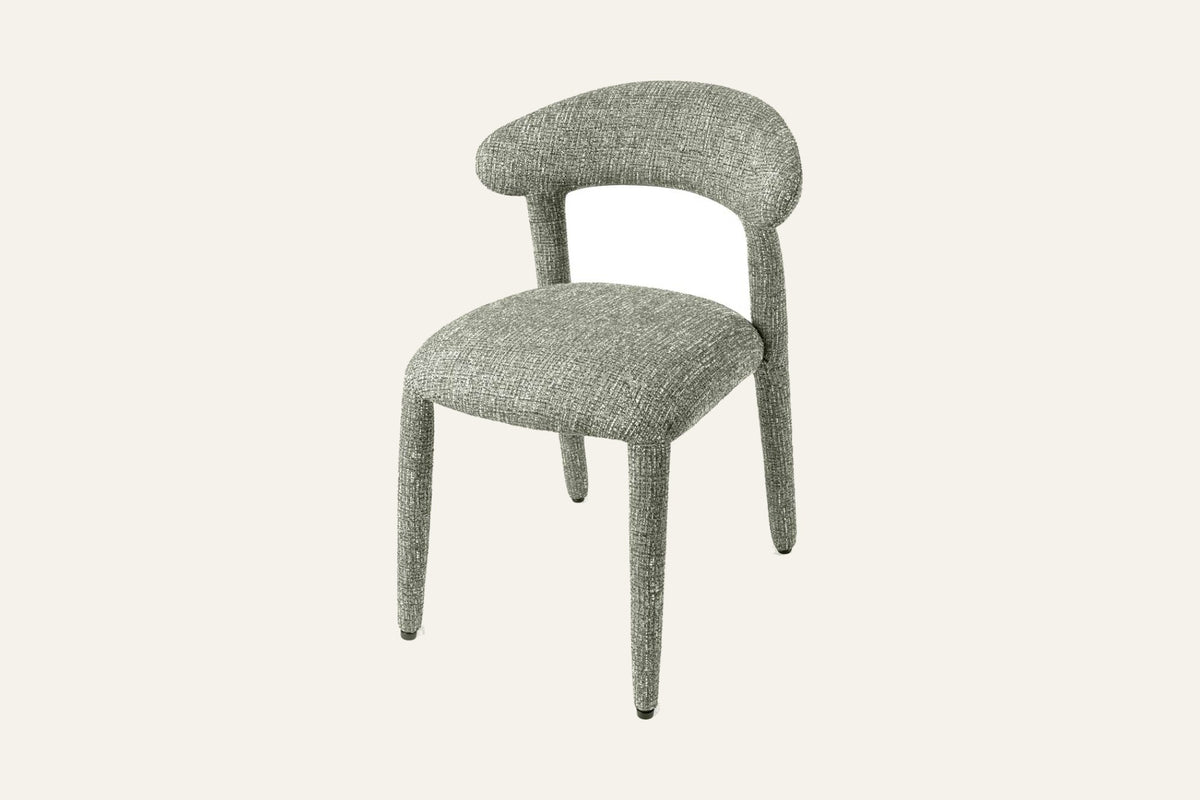 The Nardò Dining Chair in green, studio view, Kunal Trehan